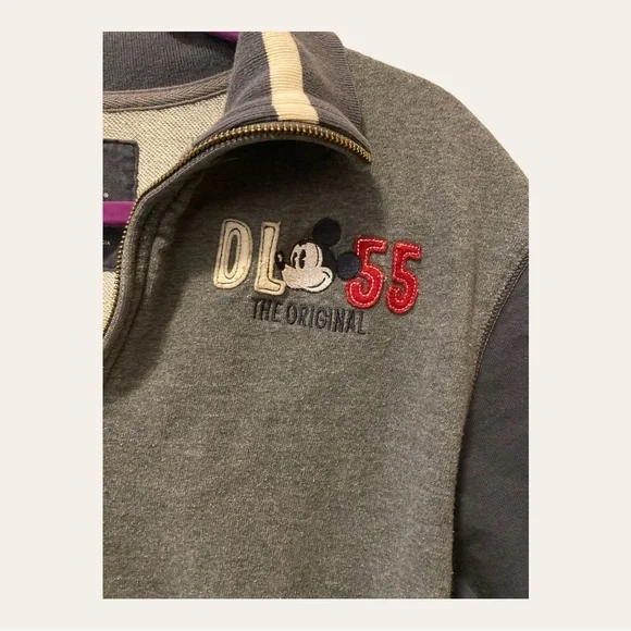 Men’s Disneyland “DL 55 The Original” Fleece Pullover with 1/4-zip front, size L - Picture 3 of 8